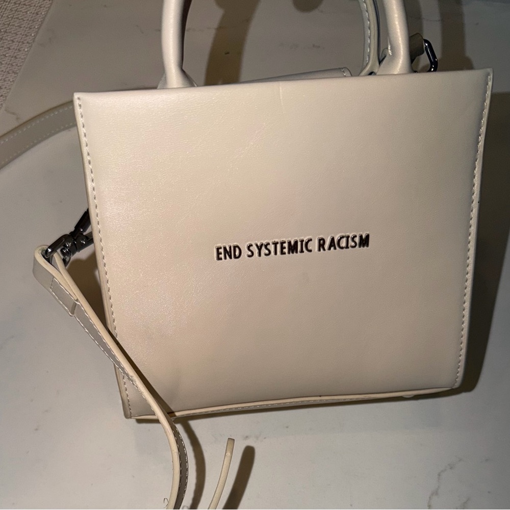 Brandon Blackwood Cream Mini Bag with Statement